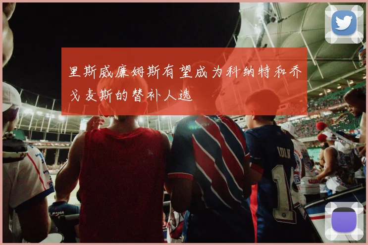 里斯威廉姆斯有望成为科纳特和乔戈麦斯的替补人选